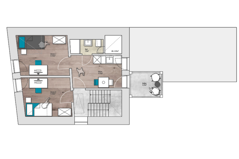 Grundriss  2. OG